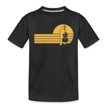 Kontrabass Kontrabassspieler Kontrabassist - Kinder Premium Bio T-Shirt - Schwarz - Vorne