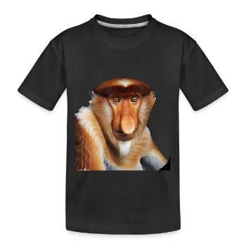 Le singe proboscis exotique - T-shirt bio Premium Enfant - noir - Devant