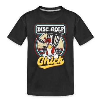 Disc Golf Chick - T-shirt bio Premium Enfant - noir - Devant