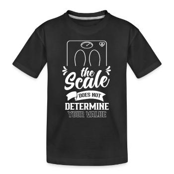 L’échelle ne détermine pas votre valeur Body shaming - T-shirt bio Premium Enfant - noir - Devant