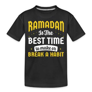 Ramadan, Rabian, Muslim, Islamic - Kids' Premium Organic T-Shirt - black - Front