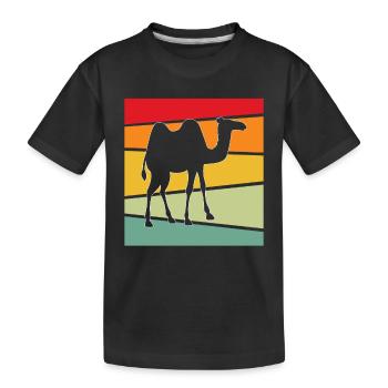 Camel Rétro - T-shirt bio Premium Enfant - noir - Devant
