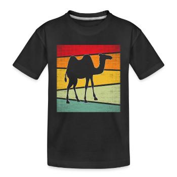 Camel Rétro - T-shirt bio Premium Enfant - noir - Devant