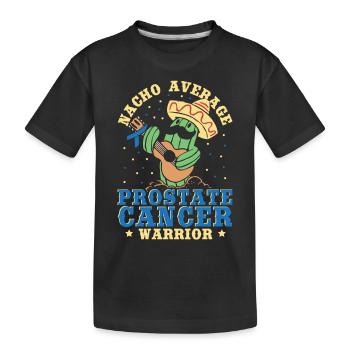 Nacho Average Prostate Cancer Warrior Light Blue - Kids' Premium Organic T-Shirt - black - Front