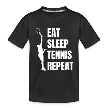 Tennis club Tennis players Tennis tennis lovers - Kids' Premium Organic T-Shirt - black - Front