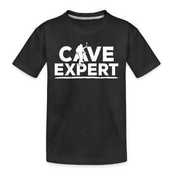 Cave Expert Spéléologie Grotte - T-shirt bio Premium Enfant - noir - Devant