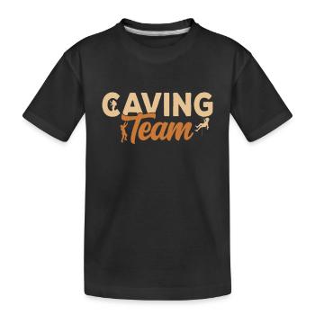 Höhlenforschung Team Höhlenwandern Caving Cave - Kids' Premium Organic T-Shirt - black - Front