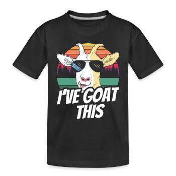 Ich Habe Das Im Griff I've Goat This Ziege Tier - Kinder Premium Bio T-Shirt - Schwarz - Vorne