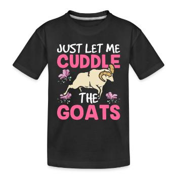 Permettez-moi juste de caresser l’animal de la chèvre - T-shirt bio Premium Enfant - noir - Devant