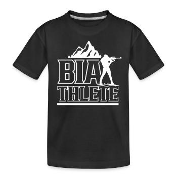 Biathlete Biathlons Biathlete Biathlon Sport - Kids' Premium Organic T-Shirt - black - Front