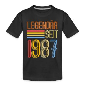 Jahrgang 1987 36 Jahre Geburtstag - Kinder Premium Bio T-Shirt - Schwarz - Vorne