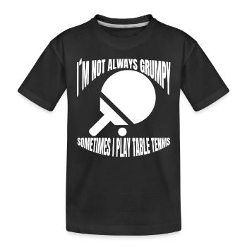 Table tennis Table tennis players Table tennis bats - Kids' Premium Organic T-Shirt - black - Front