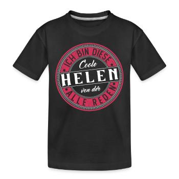 Helen Geschenkidee Geschenk Geburtstag - Kinder Premium Bio T-Shirt - Schwarz - Vorne