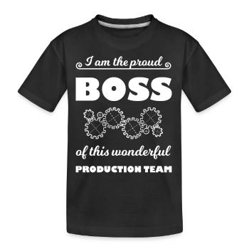 Das Produktions Team - Kinder Premium Bio T-Shirt - Schwarz - Vorne