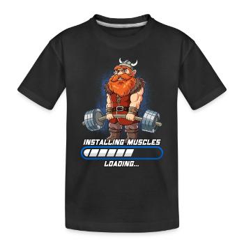 Viking Muscle Building Musculation Fitness Gym - T-shirt bio Premium Enfant - noir - Devant