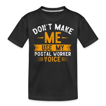 Postarbeiter, Post Mann - Kinder Premium Bio T-Shirt - Schwarz - Vorne