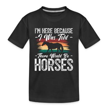 cadeau cavalier - Cadeau cheval - fan de chevaux. - T-shirt bio Premium Enfant - noir - Devant