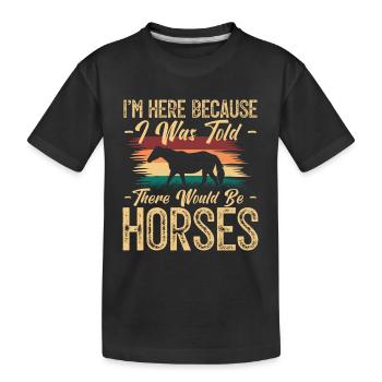 cadeau cavalier - Cadeau cheval - fan de chevaux. - T-shirt bio Premium Enfant - noir - Devant
