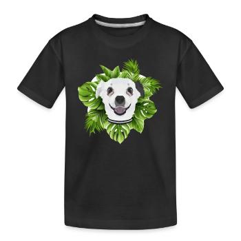 Tropical Chihuahua - Kids' Premium Organic T-Shirt - black - Front