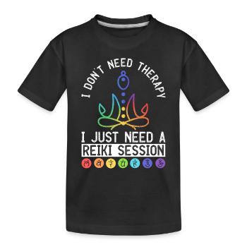 Ganzheitlicher Reiki Und Chakra - Kinder Premium Bio T-Shirt - Schwarz - Vorne