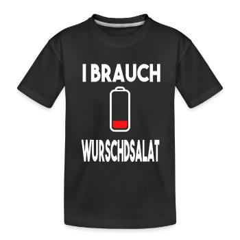 Schwäbisch Wurstsalat Schwaben - Kinder Premium Bio T-Shirt - Schwarz - Vorne