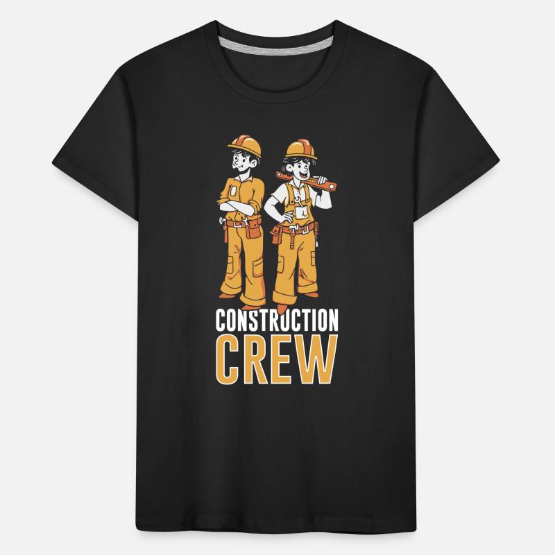 Bautrupp Team Teamwork Baustelle Bau Bauarbeiter Kinder Premium Bio T-Shirt