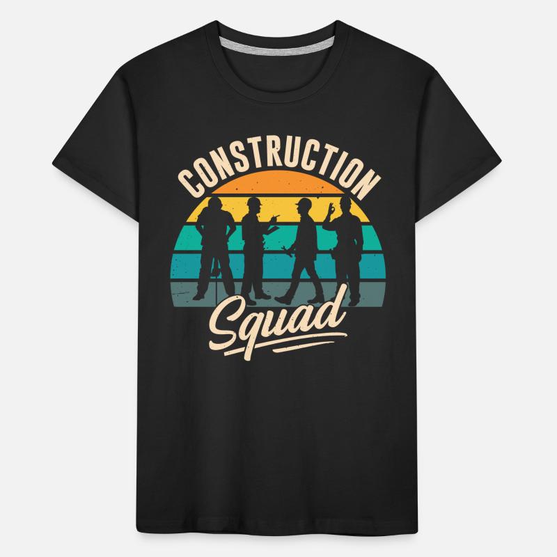 Équipe de construction Chantier Équipe Travailleurs de la construction Travail d’équipe T-shirt bio Premium Enfant