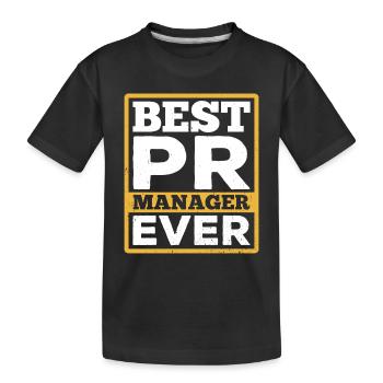 Bester Pr Manager Überhaupt Public Relations Beruf - Kinder Premium Bio T-Shirt - Schwarz - Vorne
