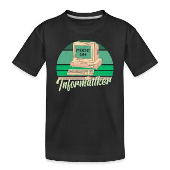 Programmeur informatique Père Père Papa - T-shirt bio Premium Enfant - noir - Devant