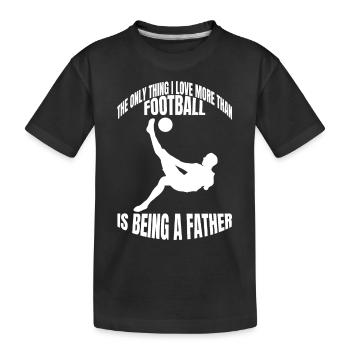 Footballeur père footballeur football père club de football - T-shirt bio Premium Enfant - noir - Devant