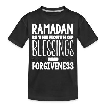 Ramadan celebration, Muslim holiday - Kids' Premium Organic T-Shirt - black - Front