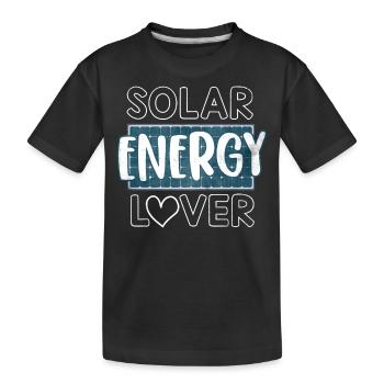 Solarenergie, Erneuerbare Energie - Kinder Premium Bio T-Shirt - Schwarz - Vorne