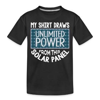 Solarenergie, Erneuerbare Energie - Kinder Premium Bio T-Shirt - Schwarz - Vorne