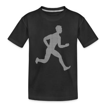 Joggen - Kinder Premium Bio T-Shirt - Schwarz - Vorne