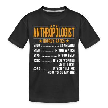 Anthropologue Salaire horaire - T-shirt bio Premium Enfant - noir - Devant