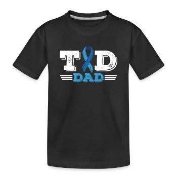 Diabétiques de type 1 Sensibilisation au diabète DT1 - T-shirt bio Premium Enfant - noir - Devant