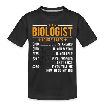Biologiste Salaire horaire - T-shirt bio Premium Enfant - noir - Devant
