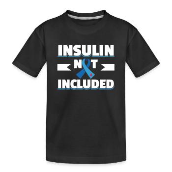 Diabétiques de type 1 Sensibilisation au diabète DT1 - T-shirt bio Premium Enfant - noir - Devant