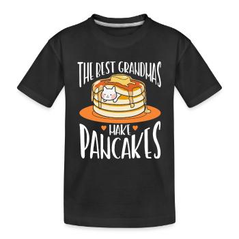 Pfannkuchen Food Lover Best Pancake Maker - Kinder Premium Bio T-Shirt - Schwarz - Vorne