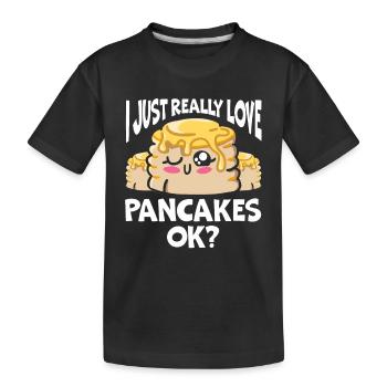 Pfannkuchen Food Lover Best Pancake Maker - Kinder Premium Bio T-Shirt - Schwarz - Vorne
