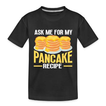 Pfannkuchen Food Lover Best Pancake Maker - Kinder Premium Bio T-Shirt - Schwarz - Vorne