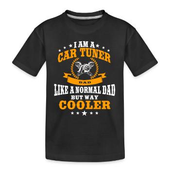 Drôle de tuner de voiture Père - T-shirt bio Premium Enfant - noir - Devant
