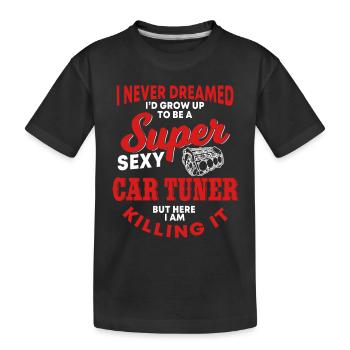 Conception amusante de tuner de voiture - T-shirt bio Premium Enfant - noir - Devant