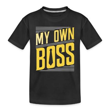 Mon propre patron freelance indépendant - T-shirt bio Premium Enfant - noir - Devant