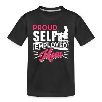 Fière mère auto-travailleuse - T-shirt bio Premium Enfant - noir - Devant