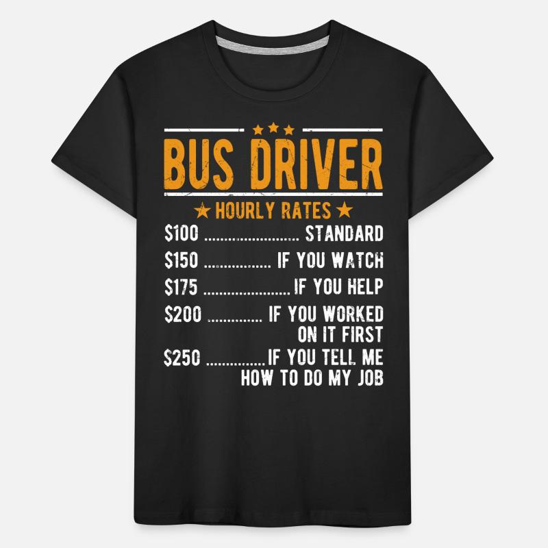 Bus driver hourly wage Kids' Premium Organic T-Shirt