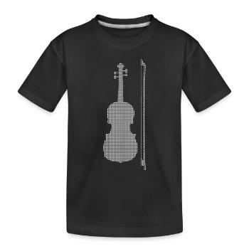 Geige - Kinder Premium Bio T-Shirt - Schwarz - Vorne