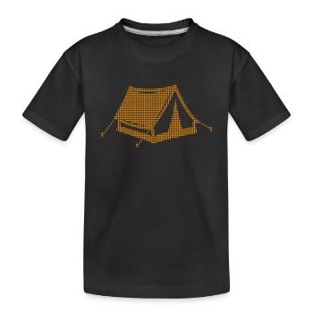 Camping - Kinder Premium Bio T-Shirt - Schwarz - Vorne