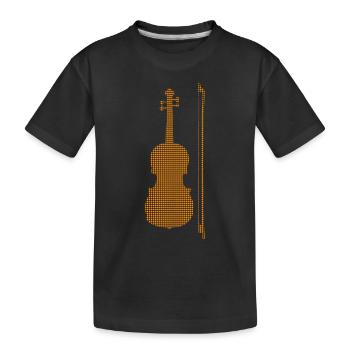 Geige - Kinder Premium Bio T-Shirt - Schwarz - Vorne