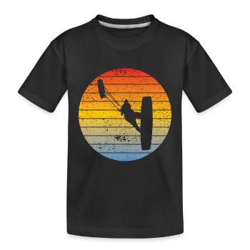 Kitesurfer Kitesurf Windsurfer Windsurfing - T-shirt bio Premium Enfant - noir - Devant